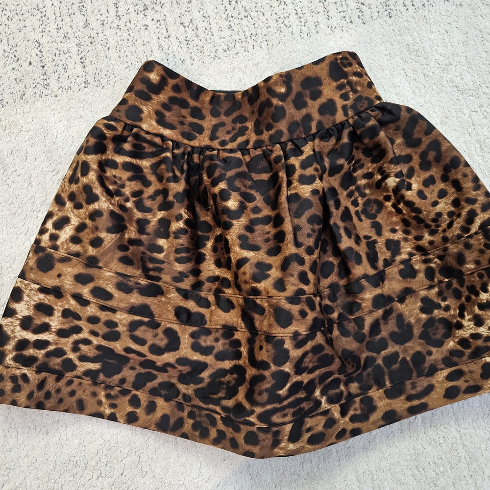 Korean Leopard Print Mini Unbella Skirt